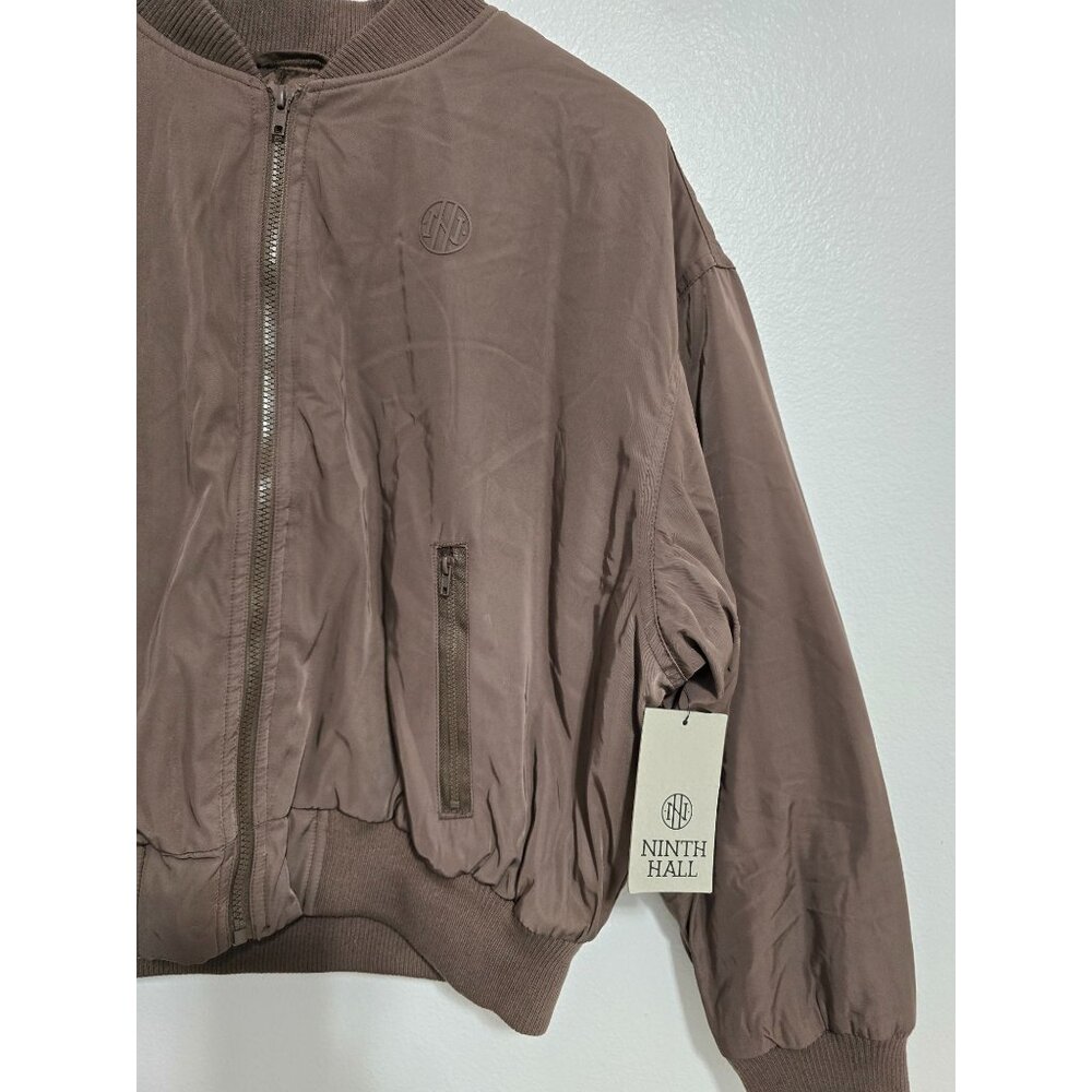 Ninth Hall Orion Brown Bomber Jacket Size Large - Picture 8 of 11